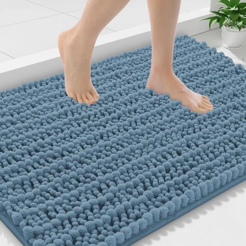 Miniatura 278 de Smiry Alfombras de Baño 24x16 pulgadas, Alfombras de Baño de Chenilla Extra Suaves y Absorbentes, Respaldo de Goma Antideslizante, Lavable a Máquina