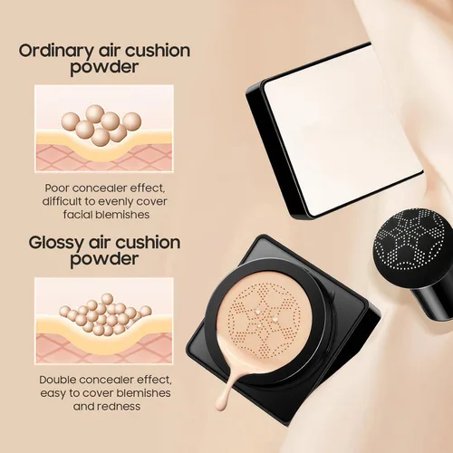 Miniatura 6 de Air Cushion CC Cream – Base de maquillaje de larga duración para maquillaje facial, corrector autoajustable de cobertura completa hidratante para un