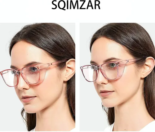 Miniatura 6 de SQIMZAR - Lentes de seguridad para mujeres, para enfermeras, lentes protectores, lentes de seguridad antivaho Púrpura claro+rosa claro