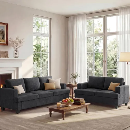 Miniatura 28 de Apicizon Cloud Couches Juegos de Muebles para Sala de Estar, Juego de Sofá Loveseat de 2 Plazas y Sofá de 3 Plazas para Dormitorio, Cómodo Sofá Cama