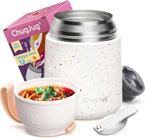 Miniatura 17 de Termo de sopa de 15 onzas para comida caliente para niños, tarro de comida aislado con cuchara, recipiente térmico para almuerzo, boca ancha vacío