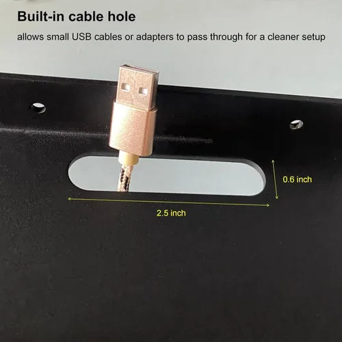 Miniatura 6 de Pequeño estante flotante – 0.118 in de grosor, 6.5 pulgadas, estante de pared de metal, estantes flotantes de metal para eco, cámaras, altavoz
