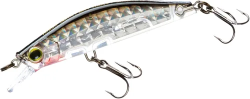 YO-ZURI 3DR-X Señuelo Minnow Plano Pesado Hundible Prisma plateado negro