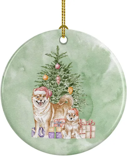 Miniatura 4 de Caroline's Treasures Bulldog, Bulldog inglés #2 y árbol de cerámica adorno colgante para árbol de Navidad, decoración colgante para el hogar