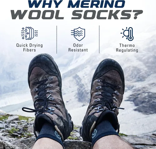 Miniatura 4 de CloudLine - Merino Wool Socks for Men & Women, Wool Running Socks - Light Cushion, Breathable, Moisture Wicking - Made in USA