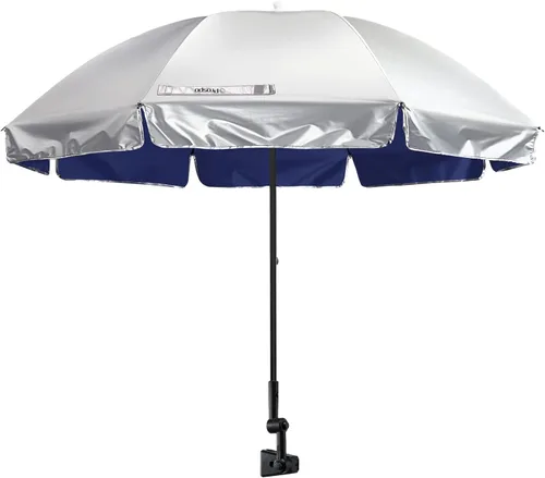 Miniatura 11 de Prospo Sombrilla para silla de playa con abrazadera ajustable universal, protección UV, sombrilla para exteriores, cochecitos, sillas de ruedas