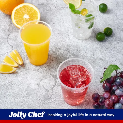 Miniatura 4 de JOLLY CHEF Paquete de 600 vasos de plástico transparente de 9 onzas, vasos desechables de 9 onzas para fiestas, picnics, barbacoas, viajes, 9oz-Clear