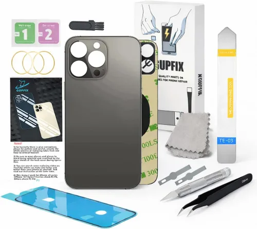 Miniatura 22 de Reemplazo de cristal trasero para iPhone 15Pro Max con herramientas Repir Big Hole OEM Rear Cover Glass Pre-Installed Internal Parts Easier