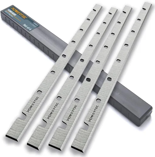 POWERTEC Cuchillas cepilladoras de 12-1/2 pulgadas para cepilladora DeWalt DW733, repuesto para cuchillos cepilladores DW7332, juego de 4 (12809DDV)