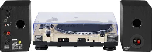 Miniatura 17 de Crosley KT100BT-CP - Sistema estéreo de tocadiscos Bluetooth con altavoces, champán