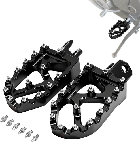 Miniatura 6 de JFG RACING Reposapiés de bicicleta de tierra, reposapiés CNC para DRZ400S 00-19 21-22/DRZ400SM 05-19 21-22/DRZ400E 00-07/DRZ400 00-04/RM125 RM250