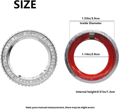 Miniatura 6 de Tapones para pomos de aire acondicionado, compatibles con Mazda 3 (2014-2018), cristal, decoración