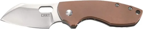 CRKT Pilar Copper EDC Cuchillo de Bolsillo Plegable: Compacto para Uso Diario, Hoja Satinada con Choil para el Dedo, Apertura con Ranura para el