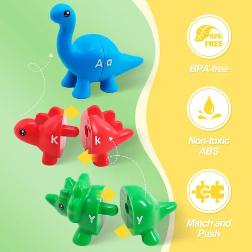 Miniatura 4 de Juguetes de aprendizaje Montessori para niños pequeños de 1 a 3, juguete de motricidad fina de letras coincidentes, juegos de alfabeto