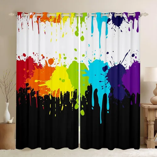Miniatura 22 de Cortinas opacas con estampado de animales de safari, guepardo, cebra, tigre, jirafa, leopardo, 104 pulgadas de ancho x 84 pulgadas de largo
