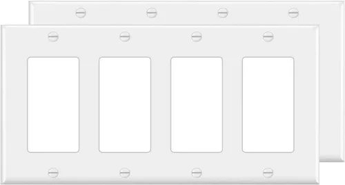 Miniatura 15 de Placa de pared Decora sin tornillos de 4 segmentos, placa frontal eléctrica para interruptor de luz, interruptor inteligente, receptáculo