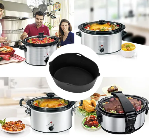Miniatura 7 de Forros de Silicona Compatibles con Ollas de Cocción Lenta/Slow Cookers de 7 a 8 Cuartos, Inserto Divisor de Olla de Cocción Lenta Compatible