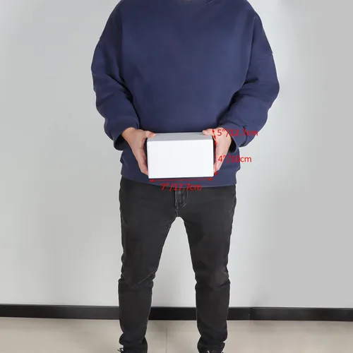 Miniatura 4 de Calenzana Cajas de envío de 7 x 5 x 4 pulgadas, paquete de 25, caja de cartón corrugado blanca para embalaje y almacenamiento por correo