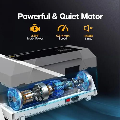 Miniatura 5 de Caminadora para debajo del escritorio, almohadilla para caminar para el hogar y la oficina, caminadora portátil de 2.5 HP, máquina de correr