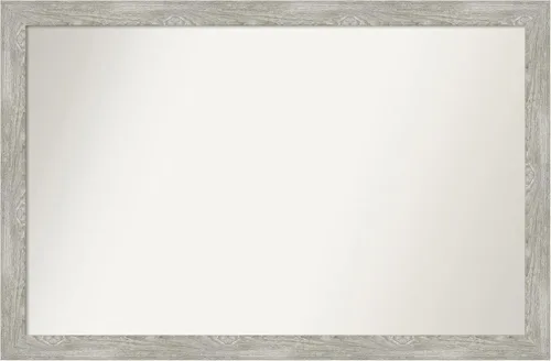 Miniatura 236 de Amanti Art Espejo de baño gris para sobre el fregadero, 31 x 48 pulgadas, espejo de tocador rectangular estrecho de color gris, marco de madera