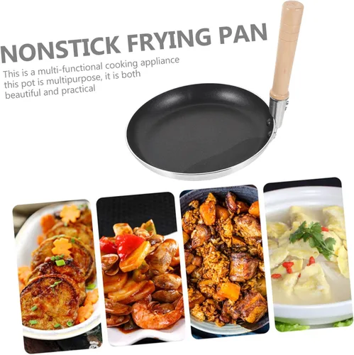 Miniatura 3 de Sartén de huevo antiadherente japonés Oyakodon Mini sartén para tortilla, sartén pequeña para huevos, práctica sartén de metal, mango de aislamiento
