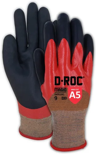 MAGID D-ROC DX+ Technology DXPG59F 18-Gauge Double-Dipped Foam Nitrile Fully Coated Coreless Work Glove