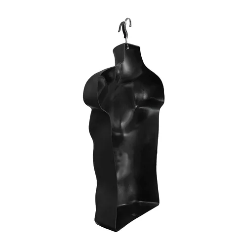 Miniatura 9 de Maniquí masculino de torso con soporte de metal, cuerpo hueco, apilable, forma para exhibir camisetas, mostrador, ferias de manualidades, fotos