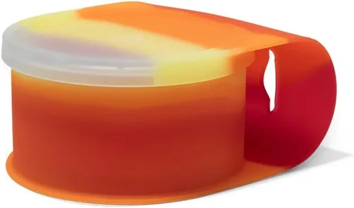 Miniatura 20 de Silipint Cuenco de silicona con tapa Go Go Connected, irrompible, no tóxico, apto para lavavajillas (Aurora, 25 onzas, paquete de 2)
