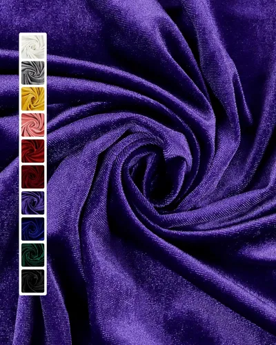 Miniatura 16 de HOTGODEN Tela de terciopelo elástico por The Yard: Negro 63" Ancho 1 yarda 95% poliéster 5% Spandex Tela de terciopelo para costura de bricolaje