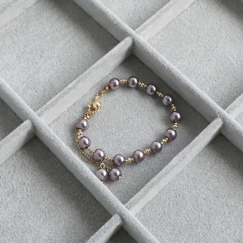 Miniatura 2 de Wuligirl - Joyero organizador de terciopelo para aretes, collares y pulseras con tapa transparente de exhibición, almacenamiento de joyas