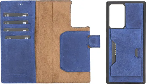 Miniatura 161 de Venito Florence - Funda de piel compatible con Samsung Galaxy S9, extra segura con bloqueo RFID, cartera desmontable para teléfono (gris decolorado)