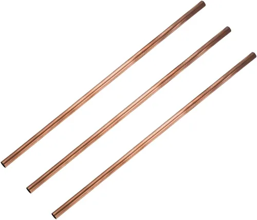 Miniatura 7 de uxcell Tubo redondo de cobre, 0.591 in OD 0.039 in espesor de pared 3.937 in longitud tubo recto tubo 3 piezas