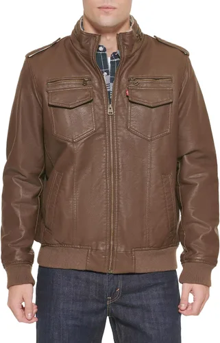 Miniatura 16 de Levi's - Bombardero clásico de piel sintética imitación venado, estilo aviador, para hombre (tallas estándar y grandes y altas)