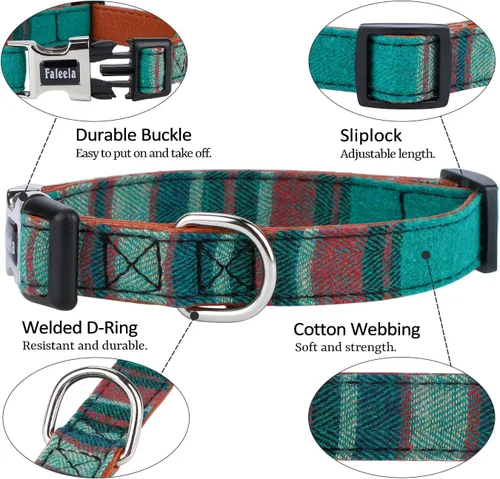 Miniatura 2 de Faleela Lindo Collar de Perro Navideño Suave para Niña con Lazo, Collar de Perro con Corbatín para Niño, Collar Ajustable Desmontable para Mascotas
