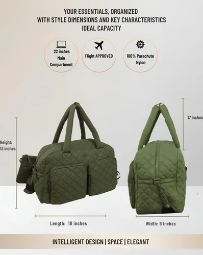 Miniatura 47 de Joan & David - Bolsas de viaje acolchadas de 22 pulgadas para mujer, bolsa de viaje ligera para mujer, bolsa de hospital de alta densidad, bolsas