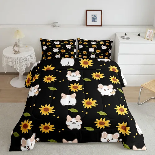 Miniatura 15 de jejeloiu Juego de ropa de cama Queen y King, juego de edredón de panal para niños, niñas, adolescentes, decoración de habitación, edredón Multi 07