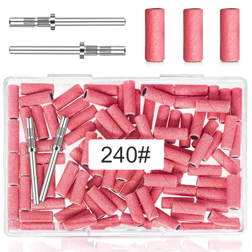 Miniatura 11 de [Actualización] Mini bandas de lijado de 0.122 in para taladro de uñas, grano 120, 100 bandas pequeñas para uñas acrílicas, manicura de gel