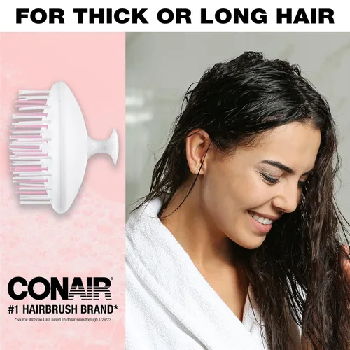 Miniatura 4 de Conair Cepillo para desenredar y tratar el cuero cabelludo para cabello largo y grueso