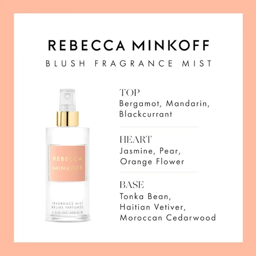 Miniatura 4 de Rebecca Minkoff Blush - Spray corporal para mujer - Fragancia floral fresca, notas de bergamota, mandarina, grosella negra, flor de naranja, jazmín