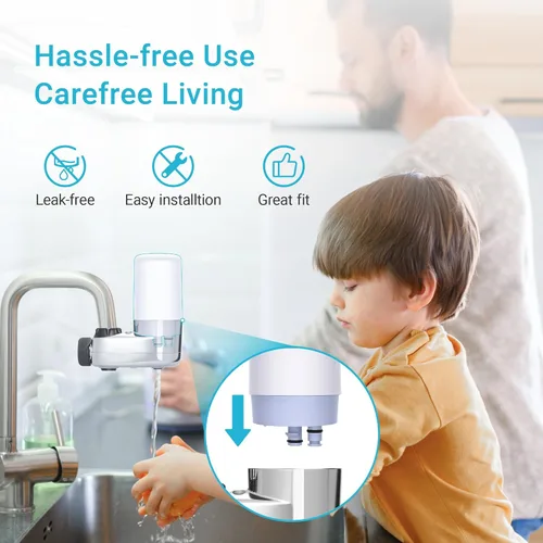 Miniatura 8 de AQUA CREST Filtro de Agua Alcalino para Grifo, Repuesto para Filtro Brita®, Aumenta el PH, Reemplazo de Filtro Brita®, Sistema de Filtración de Agua