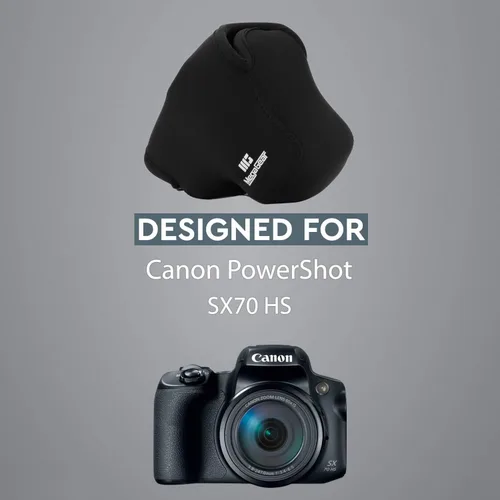 Miniatura 5 de MegaGear MG1573 - Funda de neopreno ultra ligera para cámara compatible con Canon PowerShot SX70 HS, color negro, talla única