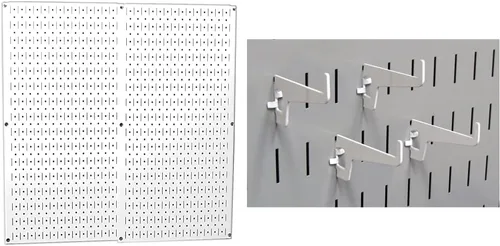 Miniatura 14 de Wall Control 30-P-3232G Paquete de tablero perforado de metal gris
