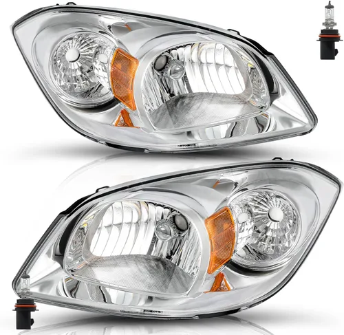 Miniatura 11 de TUSDAR Juego de montaje de faros delanteros con bombillas compatibles con Chevy Cobalt 2005-2010/Pontiac Pursuit 2005-2006/Pontiac G5 2007-2010 lado