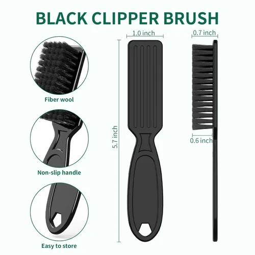 Miniatura 2 de SQULIGT 6 unids peluquero Clipper cepillo cuchilla recortadora cepillo de limpieza conjunto plumero manicura nylon cepillo herramienta de peinado