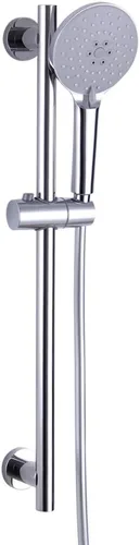 Barra de diapositiva de ducha con tres funciones de masaje de mano cabezal de ducha ajustable SUS 304 acero inoxidable pulido D500011C Cromado