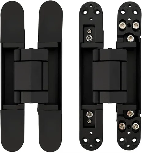 Miniatura 7 de Bisagras invisibles Bisagra de puerta oculta resistente Bisagra oculta 3-D ajustable - Negro -1 par 6"_Negro_Paquete de 2