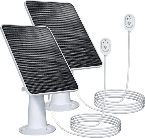 Miniatura 9 de Panel solar de carga mejorado compatible con Arlo Pro 4, Pro 3, Ultra 2, panel solar de 4 W con cable de carga de 9.8 pies, impermeable IP65
