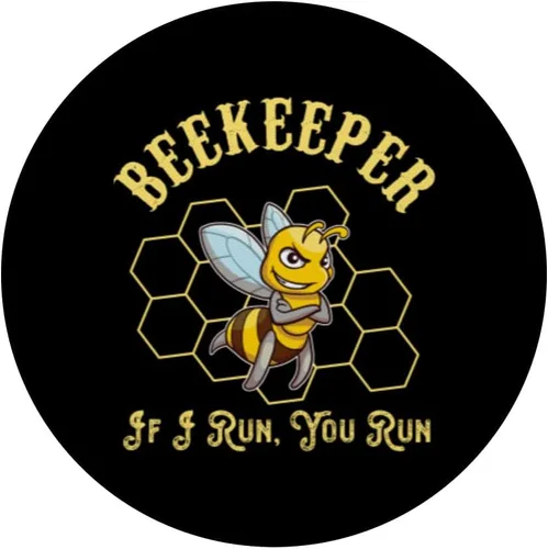 Miniatura 3 de Funny If I Run You Run Humorous Beekeeper Sayings Jokes PopSockets Standard PopGrip