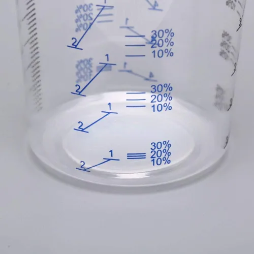 Miniatura 3 de 10 unids 20.3 fl oz pintura de plástico transparente mezcla líquida graduada taza de medición color al azar