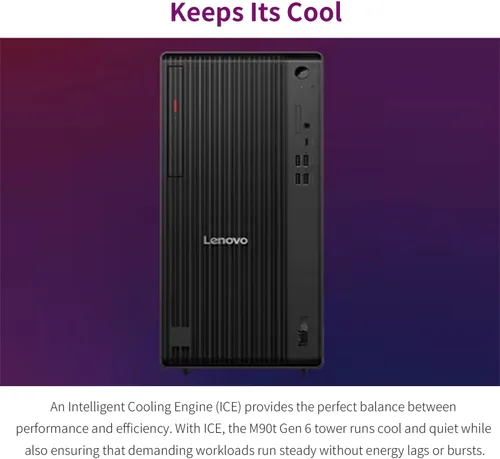 Miniatura 8 de Lenovo ThinkCentre M90t Gen 6 A.I. PC • Computadora de escritorio Intel Ultra 7 265K de 20 núcleos • DDR5 de 64 GB • SSD de 2 TB • Office 365